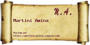 Martini Amina névjegykártya